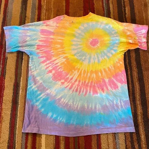 RARE Vintage 90s Ben & Jerry's Ice Cream Grateful Dead Wavy Gravy Tie Dye Shirt - Picture 4 of 4